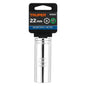 DADO CROMADO TUBULAR HEXAGONAL ENCASTRE 1/2 x 22MM 6P TRUPER