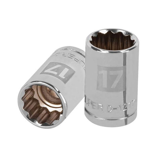 DADO CROMADO ESTRELLADO ENCASTRE 1/2 x 17MM TRUPER