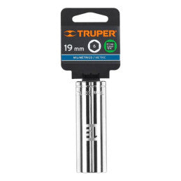 DADO CROMADO TUBULAR HEXAGONAL ENCASTRE 1/2 x 19MM TRUPER