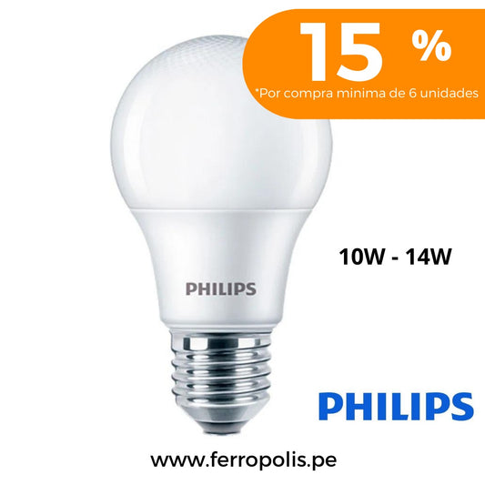 FOCO LED PERA 14W LUZ DIA "PHILIPS"