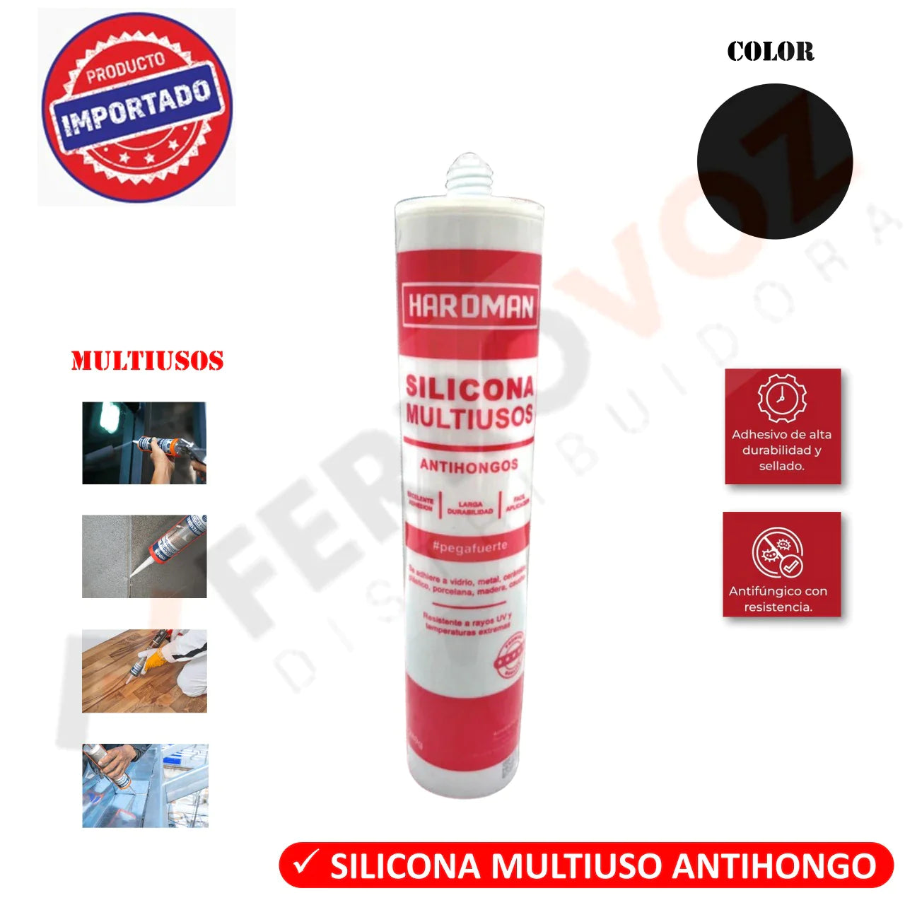 SILICONA TUBO NEGRO ANTI HONGO