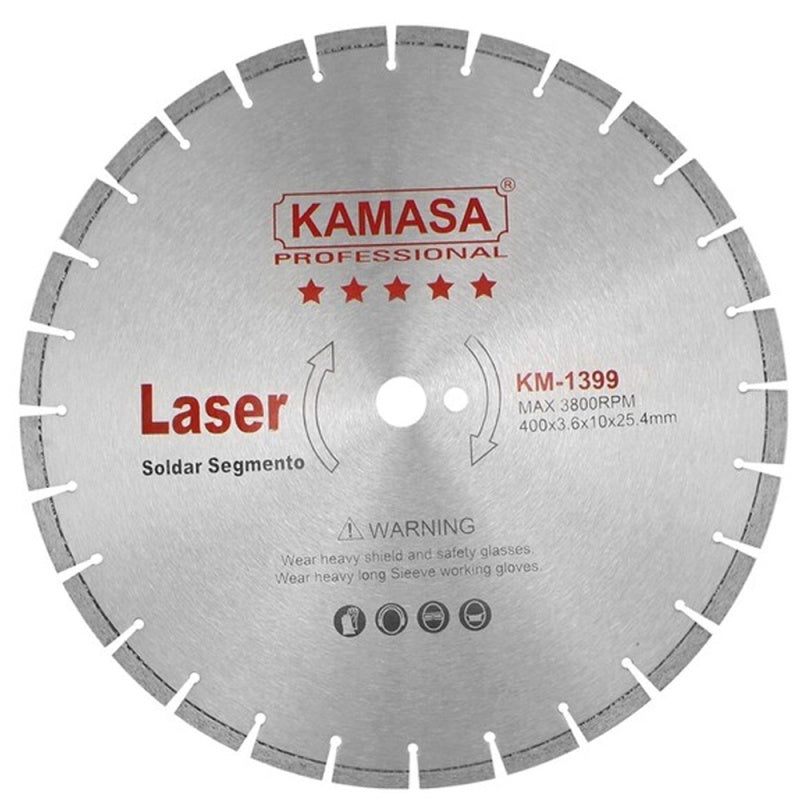 DISCO CONCRETO 15 3/4" "KAMASA" 400X3.6X10X25.4MM