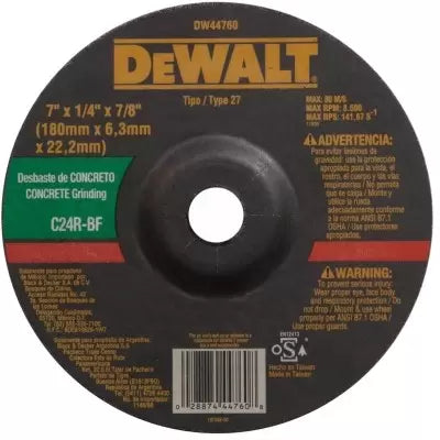DISCO DEBASTE METAL "DEWALT" 4 1/2