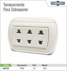 TOMACORRIENTE TRIPLE OVAL VISIBLE MARFIL
