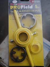 TARRAJA PARA TUBO PVC  5 PZAS. 1/2" 3/4" 1""PROFIELD"