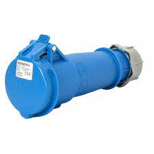 TOMA AEREO 32AMP 3P+T 250V AZUL 9H IP44 "MENNEKE"