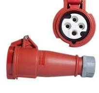 TOMA AEREO 32AMP 3P+N+T 415V ROJO 6H IP44 "MENNEKE"