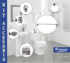 KIT ACCESORIO 6 PIEZAS BAÑO "FRENCIA"