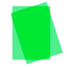 MICA TRANSPARENTE VERDE A4 ( PAQUETE x 100 UNIDADES)