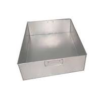 BANDEJA DE FIERRO ALUZING - 60CM X 60CM X 15CM - ESP 0.5MM CON 4 ASAS