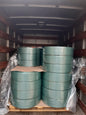 ROLLO ZUNCHO PET- VERDE GOLFRADO 5/8" x 0.8 mm.  x 1200 mt.