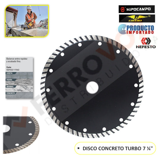 DISCO CONCRETO TURBO 7 1/4"