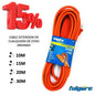 EXTENSION ELECTRICA NARANJA 15M FULGURE