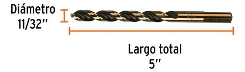 BROCA METAL COBALTO HSS 11/32" "TRUPER"