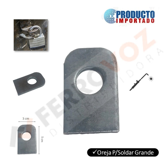 OREJA SOLDAR RECTA GRANDE CANDADO