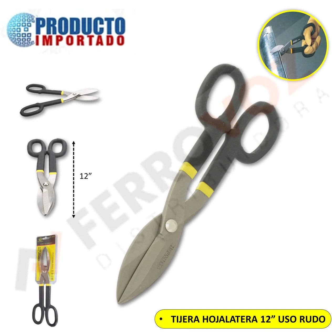 TIJERA HOJALATERA 12" USO RUDO