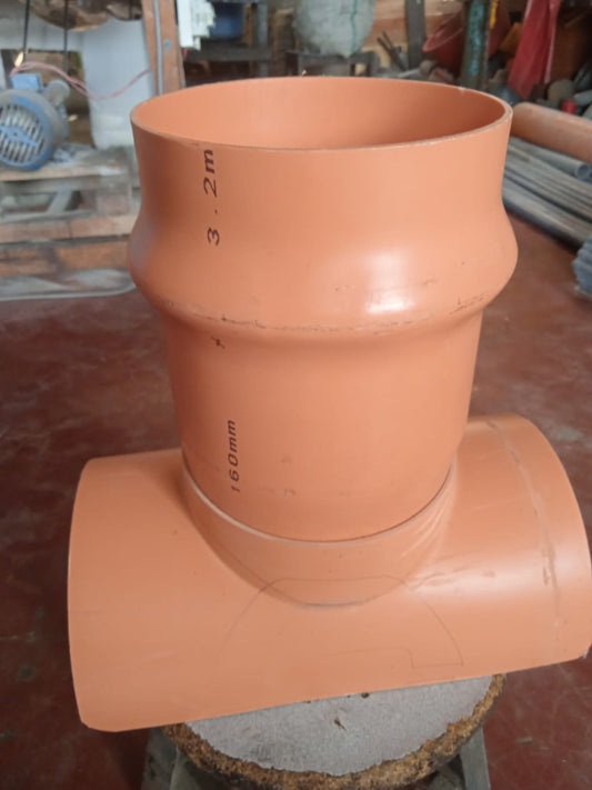 TEE CACHIMBA DESAGUE PVC  6" x 4" S25 U/F INC EMPAQUETADURA