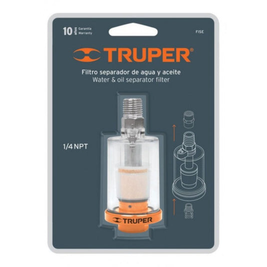 FILTRO SEPARADOR AGUA Y ACEITE 1/4" "TRUPER"