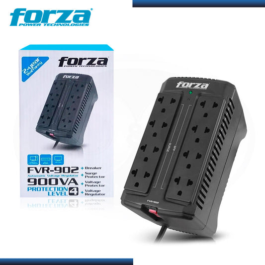 ESTABILIZADOR 900 VA 450 WATS 8 TOMAS "FORZA"