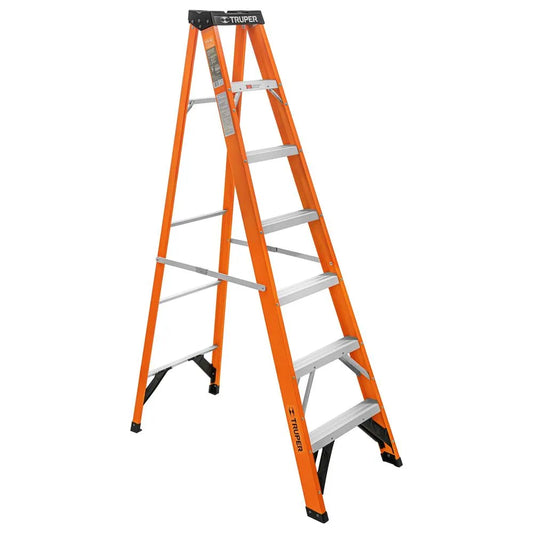 ESCALERA TIJERA FIBRA DE VIDRIO 6P "TRUPER