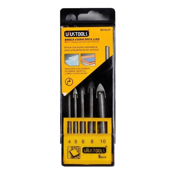 JUEGO BROCA MAYOLICA VIDRIO 5pcs "UYUSTOOLS"