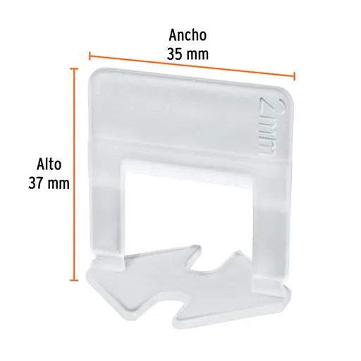 NIVELADOR MAYOLICA 2 mm ( 100 und ) "TRUPER"