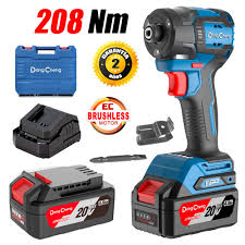 Taladro Atornillador de Impacto 1/4″  20V 208Nm 2Bat x 4Ah Brushless Dongcheng