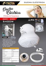 DUCHA ELECTRICA 3 TEMPERATURAS "TROYA" 220-230V 5400W