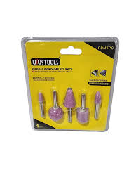PIEDRA TALADRO MONTADA ROSADA 5 PCS "UYUSTOOLS"
