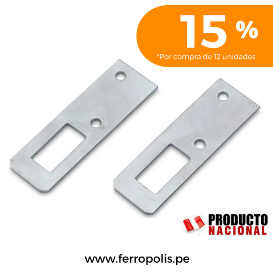 COLGADOR RECTANGULAR MEDIANO 3"  inc. tornillos ( x unidad )