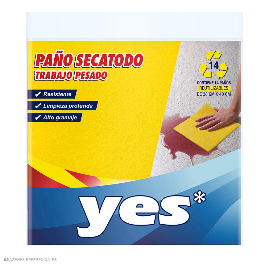 PAÑO MULTIUSO ABSORVENTE AMARILLO 37 x 40 cm"YES" (unidad)