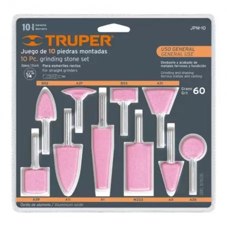 PIEDRA MONTADA ROSADA 10 PCS "TRUPER"