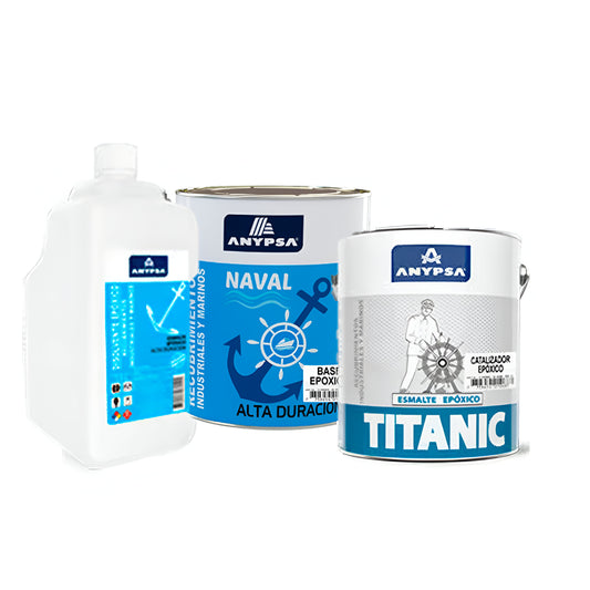 KIT PINTURA ESMALTE  EPOXICA GRIS GLN TITANIC "ANYPSA"
