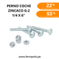 PERNO COCHE 1/4" x 6" c/t ( x und )
