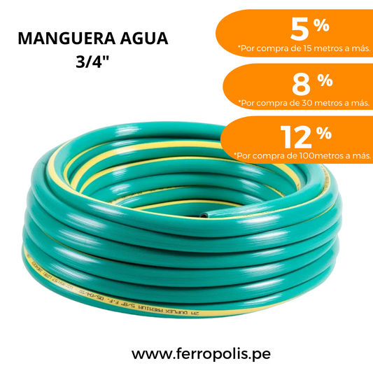 MANGUERA AGUA LIVIANA 3/4"  ( X METRO )