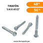 TIRAFON 1/4" x 4 1/2" ( x und )