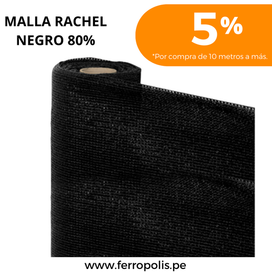 MALLA RASCHEL NEGRO 80% (x metros)
