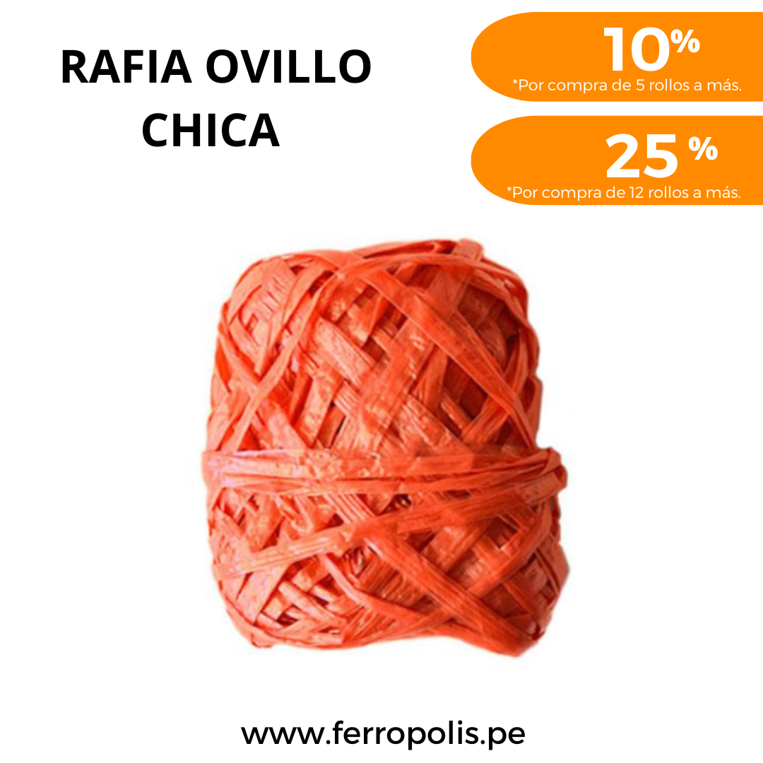 RAFIA OVILLO CHICA COMERCIAL ( X UND )