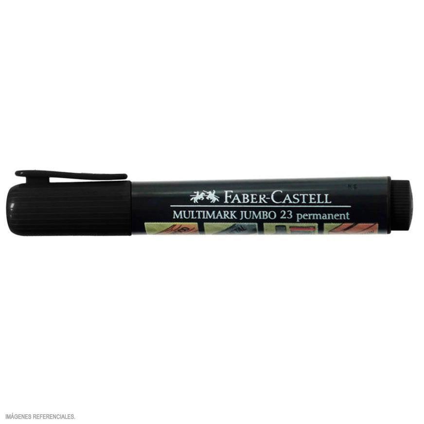 PLUMON INDELEBLE GRUESO NEGRO  FABER CASTELL