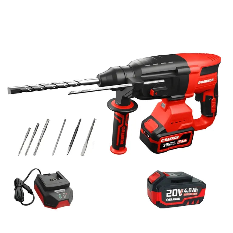 ROTOMARTILLO INALAMBRICO SDS PLUS 20V 2 X BAT 1000 RPM  3.6 KG   RANKOR