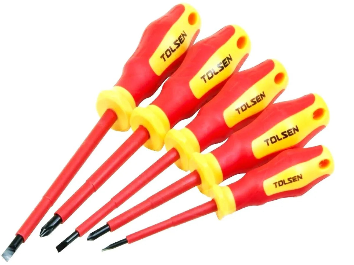 JUEGO DESARMADOR ELECTRICO ALTA TENSION 5 pza "TOLSEN"