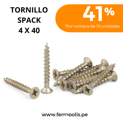 TORNILLO SPACK 4 X 40  (GR≈10PCS APROX)