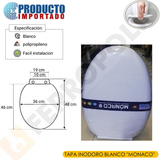 TAPA INODORO BLANCO "MONACO"