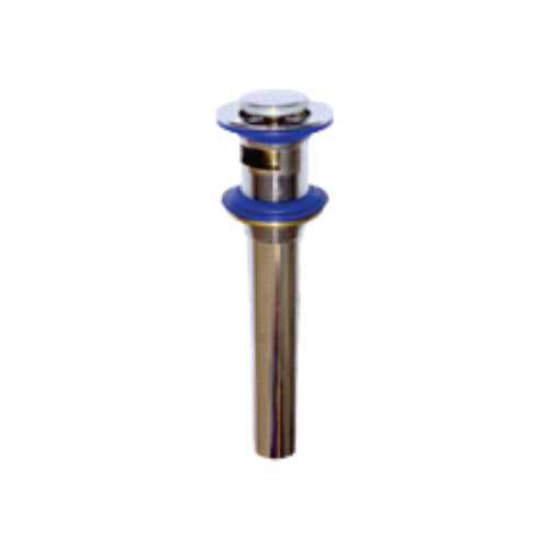DESAGUE LAVATORIO CROMADO 1 1/4 X 8"PUSH CON REBOSE "JAMECO"