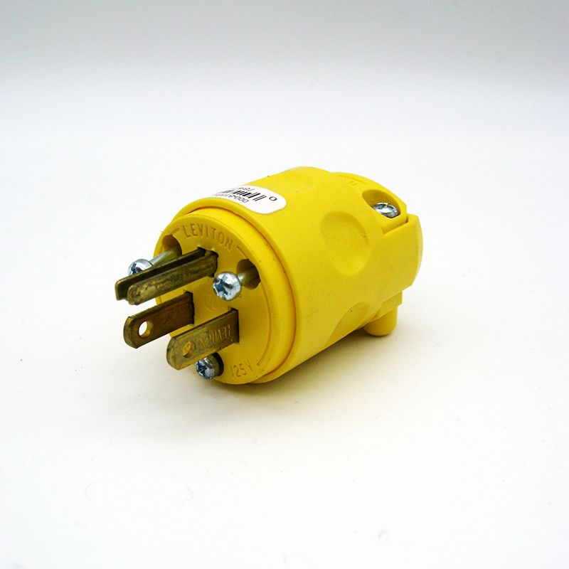 ENCHUFE TIERRA INDUSTRIAL 15 A  L / TIERRA AMARRILLO "LEVITON"