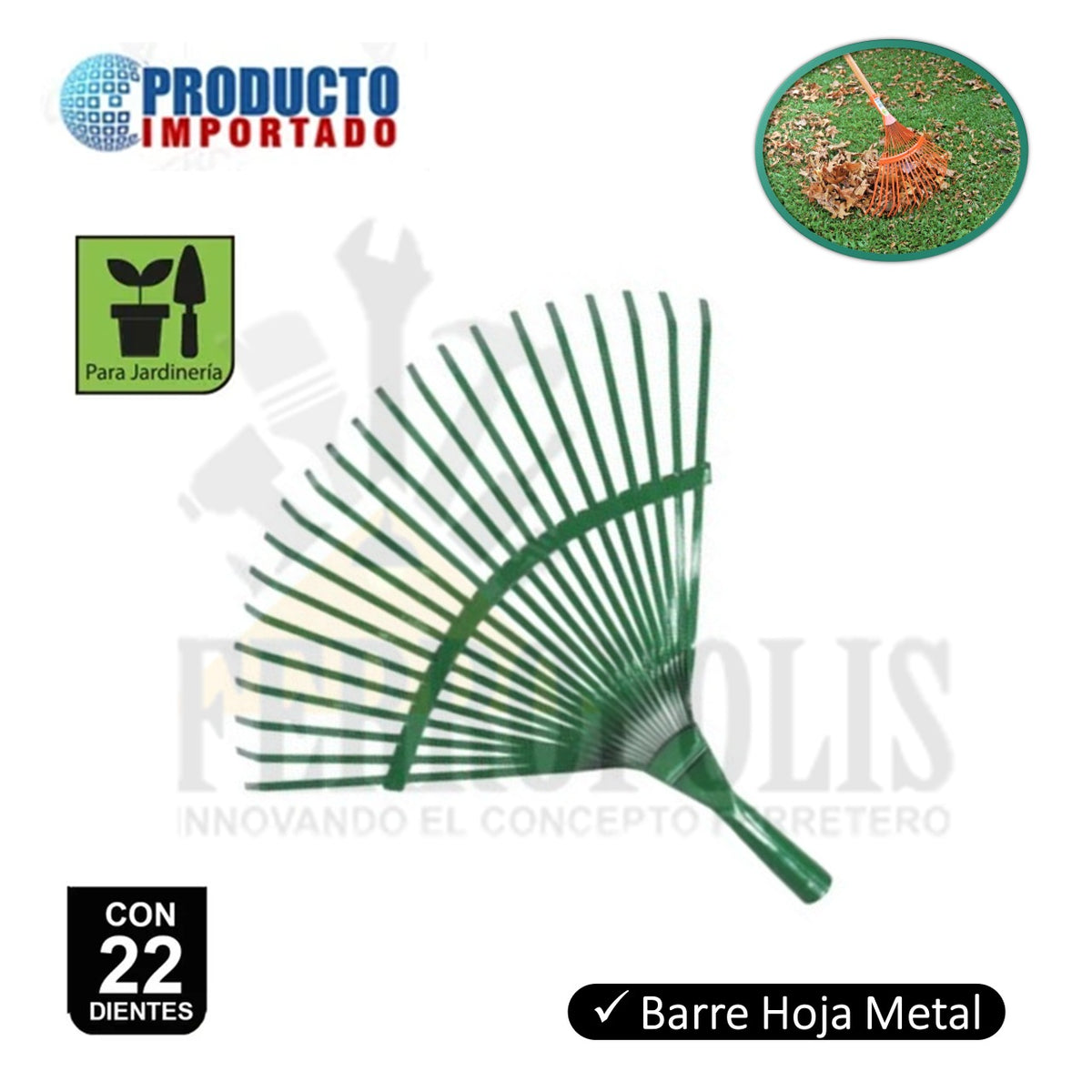 RASTRILLO BARRE HOJA METAL 22 DIENTES