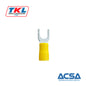 TERMINAL HORQUILLA 3/16" 12-10AWG "TKL AMARILLO"
