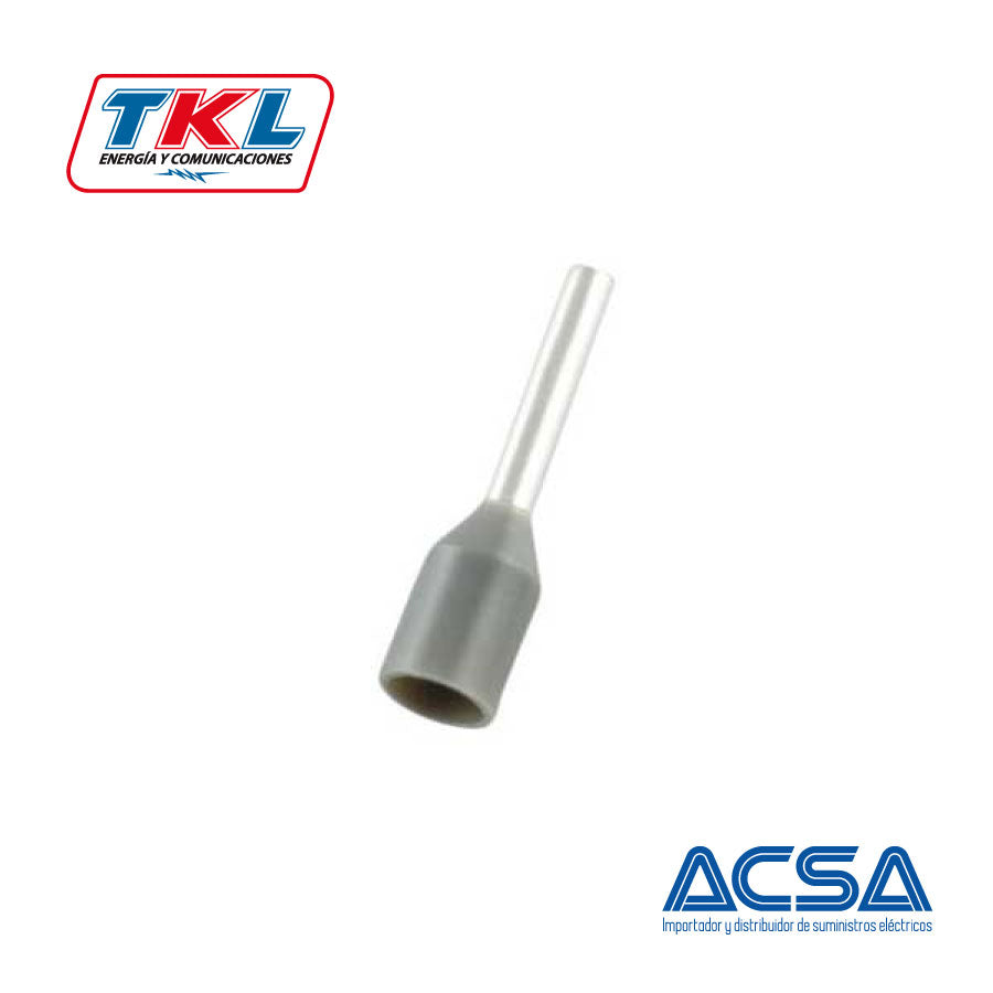 TERMINAL MANGUITO 12AWG 10MM " TKL GRIS"