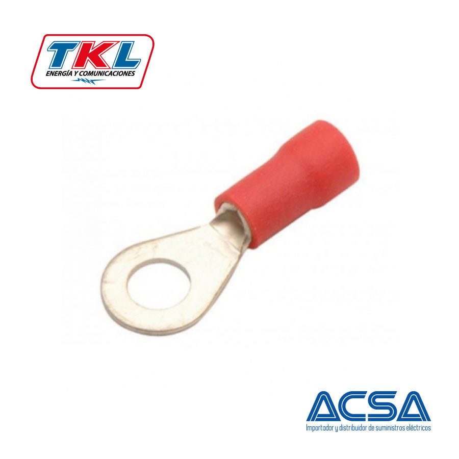 TERMINAL OJAL 5/32"  22-16AWG "TKL ROJO"