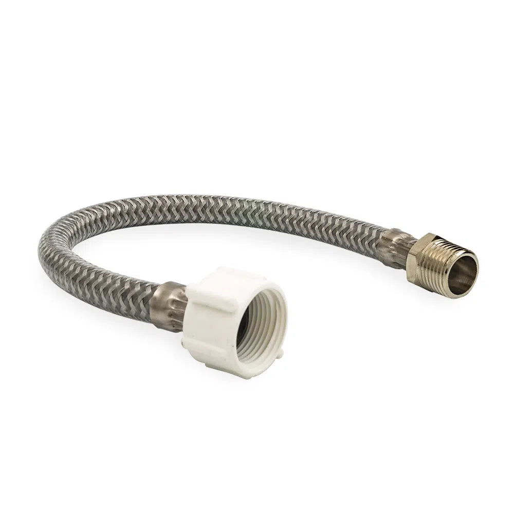 TUBO ABASTO ACERADO 7/8"X40CM PVC- "METUSA"